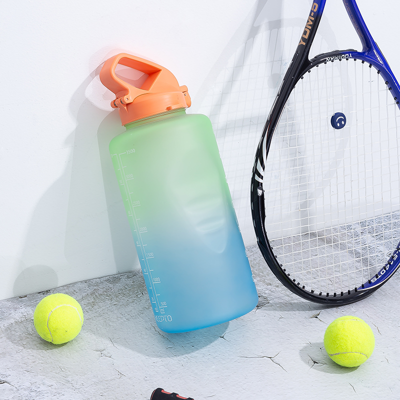 Straight Water Bottle with Portable Handle DF201437