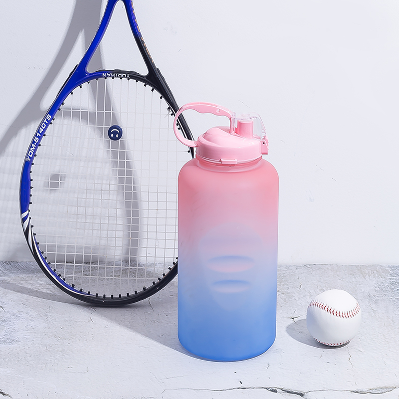 Straight Water Bottle with Portable Handle DF201437