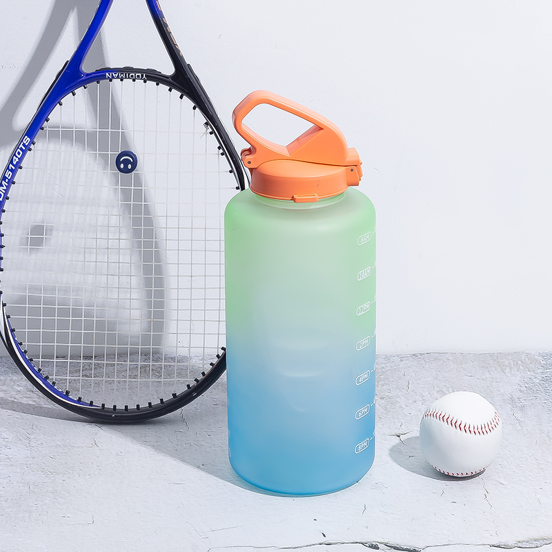 Straight Water Bottle with Portable Handle DF201437