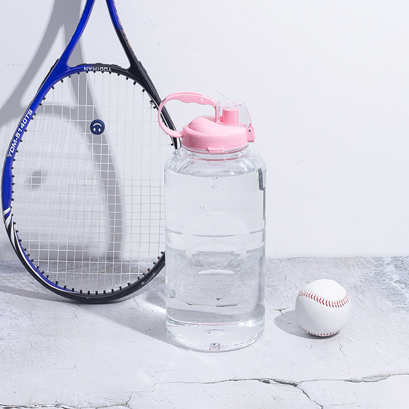 Straight Water Bottle with Portable Handle DF201437