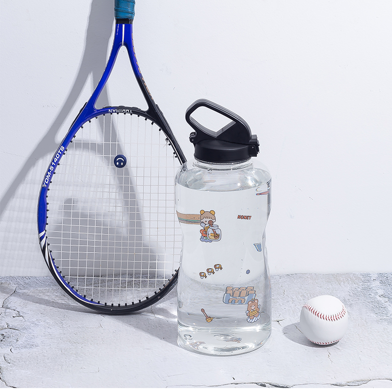 Straight Water Bottle with Portable Handle DF201437