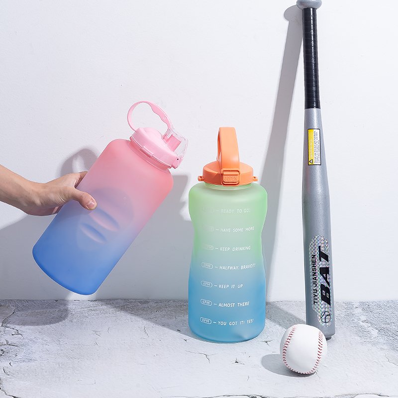 Straight Water Bottle with Portable Handle DF201437
