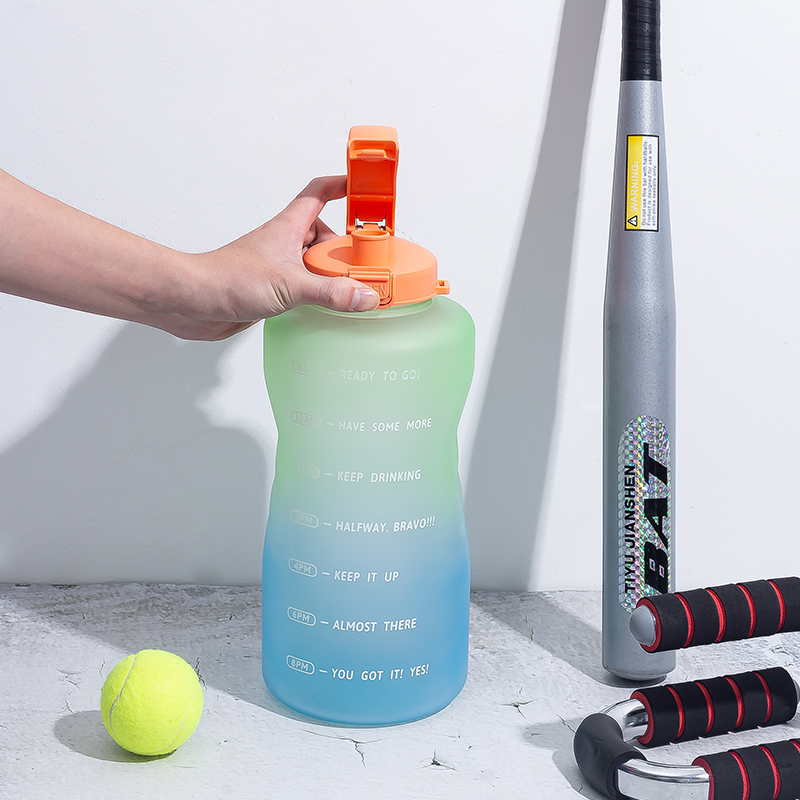Straight Water Bottle with Portable Handle DF201437