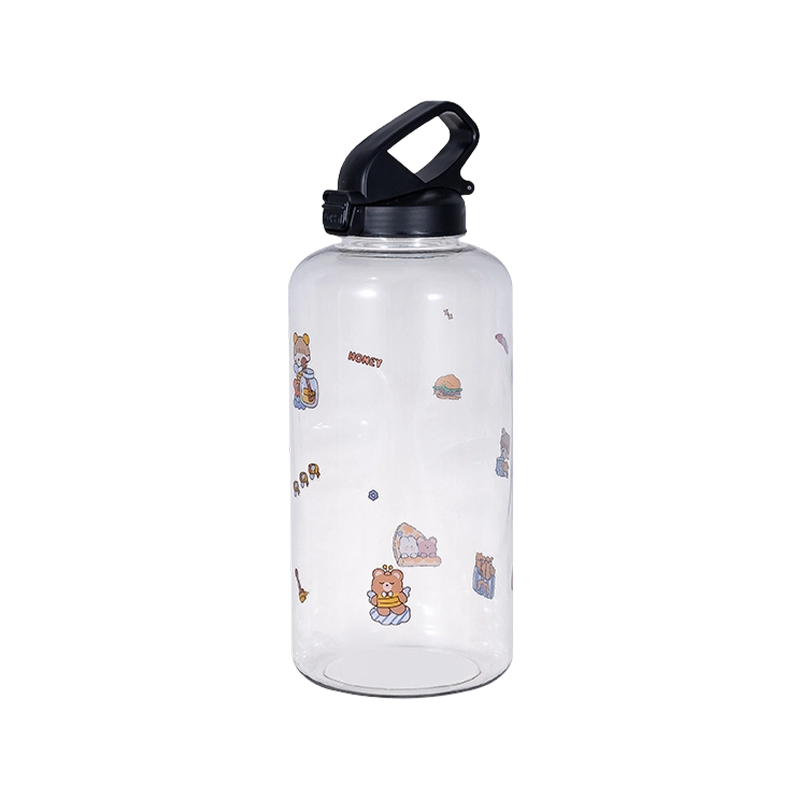 Straight Water Bottle with Portable Handle DF201437