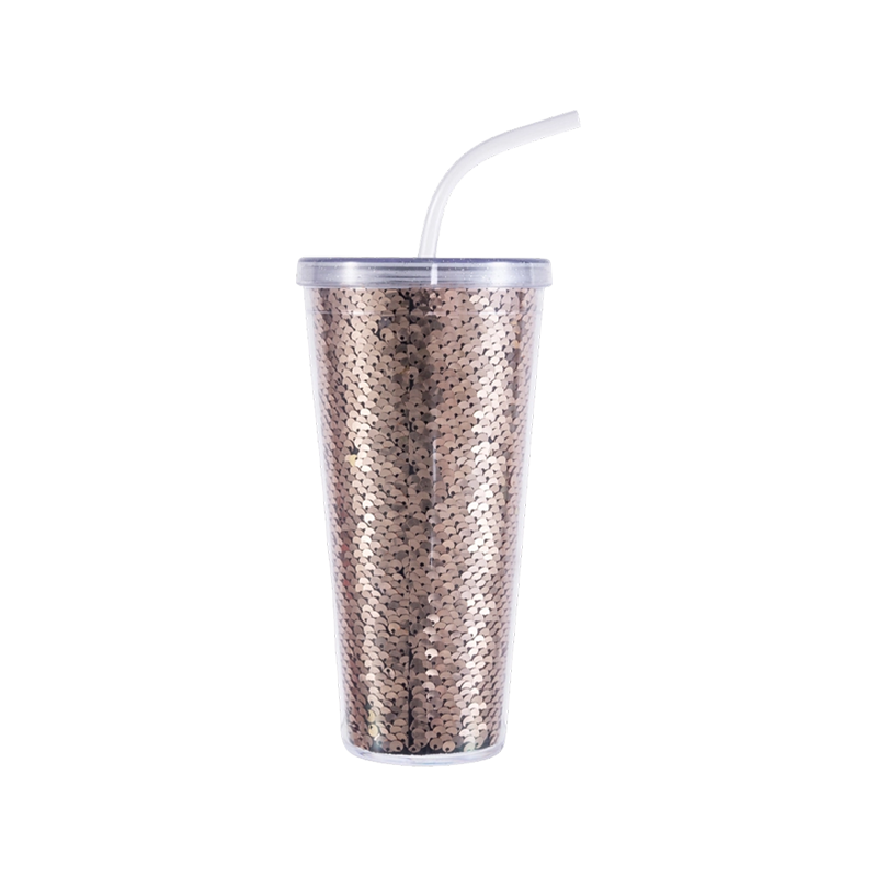 Sequin Straw Tumbler 9098H-20oz