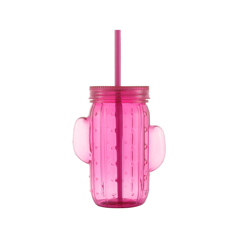 Cactus Shape Plastic Tumbler 1873C-450ml