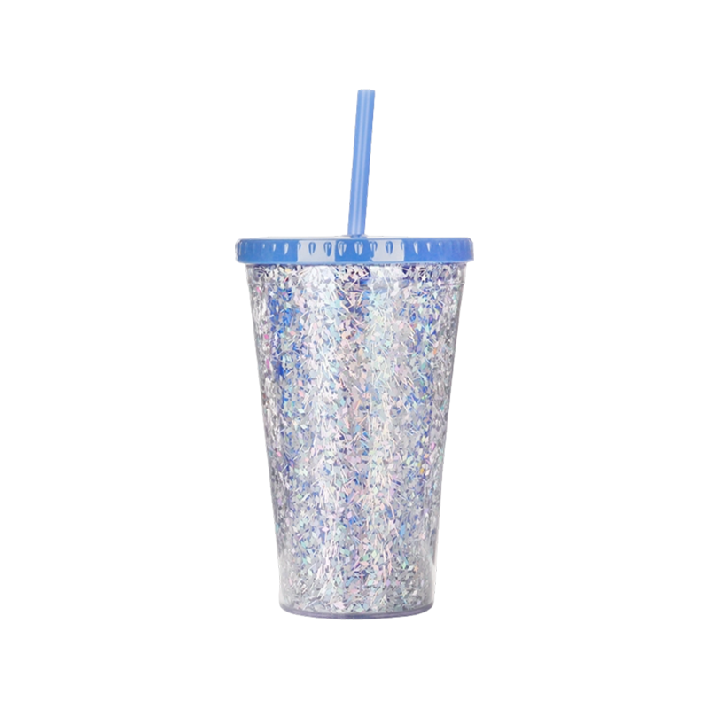 Double-wall Glitter Wide Mouth Tumbler S9097-16oz