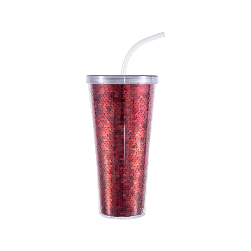 Sequin Straw Tumbler 9098H-20oz