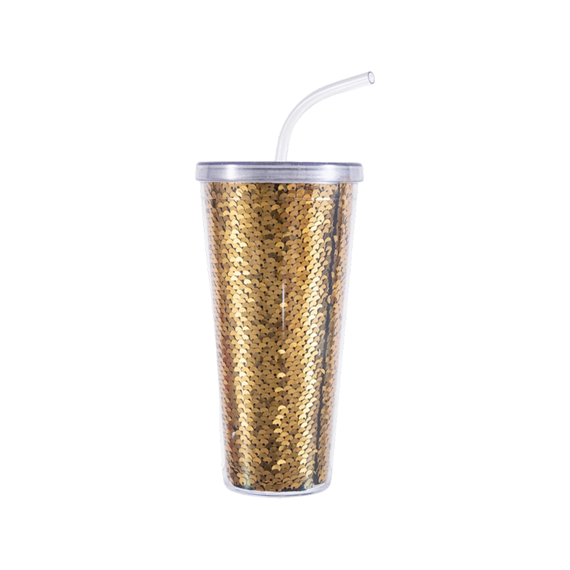 Sequin Straw Tumbler 9098H-20oz