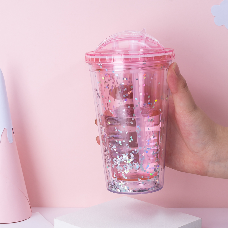 Glitter Wide Mouth Tumbler 9097BV-16oz