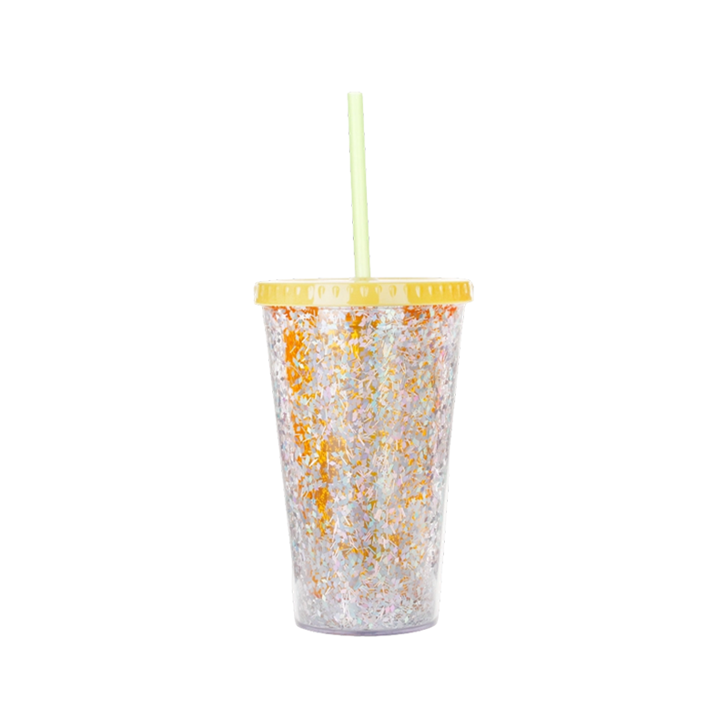 Double-wall Glitter Wide Mouth Tumbler S9097-16oz