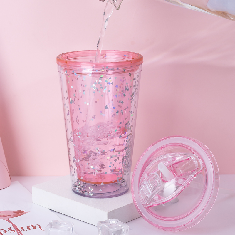 Glitter Wide Mouth Tumbler 9097BV-16oz