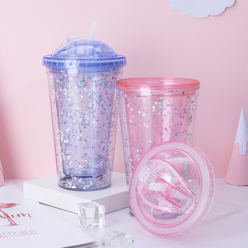 Glitter Wide Mouth Tumbler 9097BV-16oz