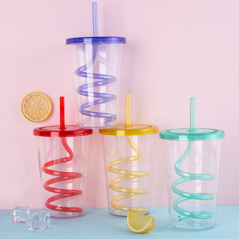 Rotating Straw Tumbler 9090-21oz