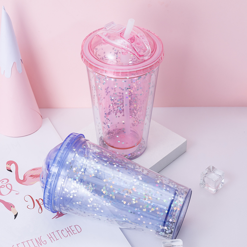 Glitter Wide Mouth Tumbler 9097BV-16oz