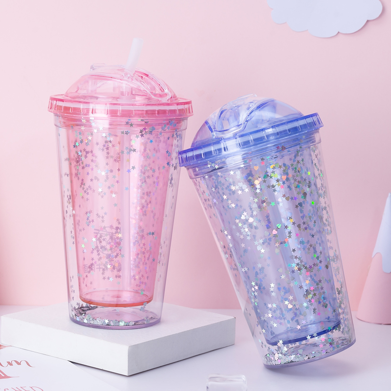 Glitter Wide Mouth Tumbler 9097BV-16oz