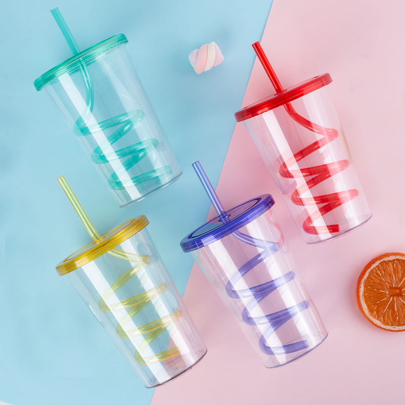 Rotating Straw Tumbler 9090-21oz