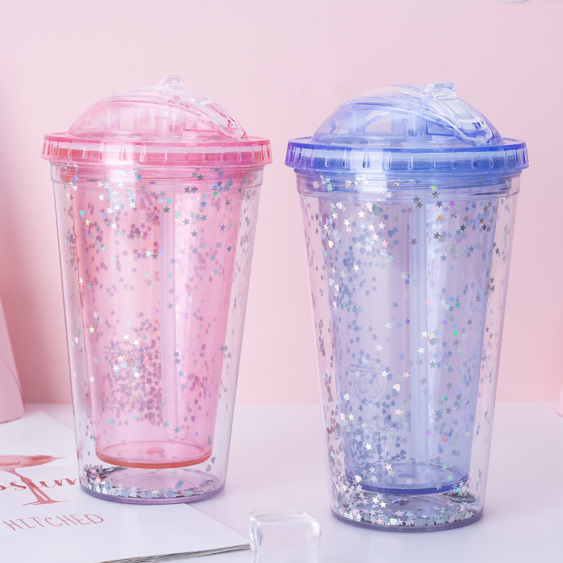 Glitter Wide Mouth Tumbler 9097BV-16oz