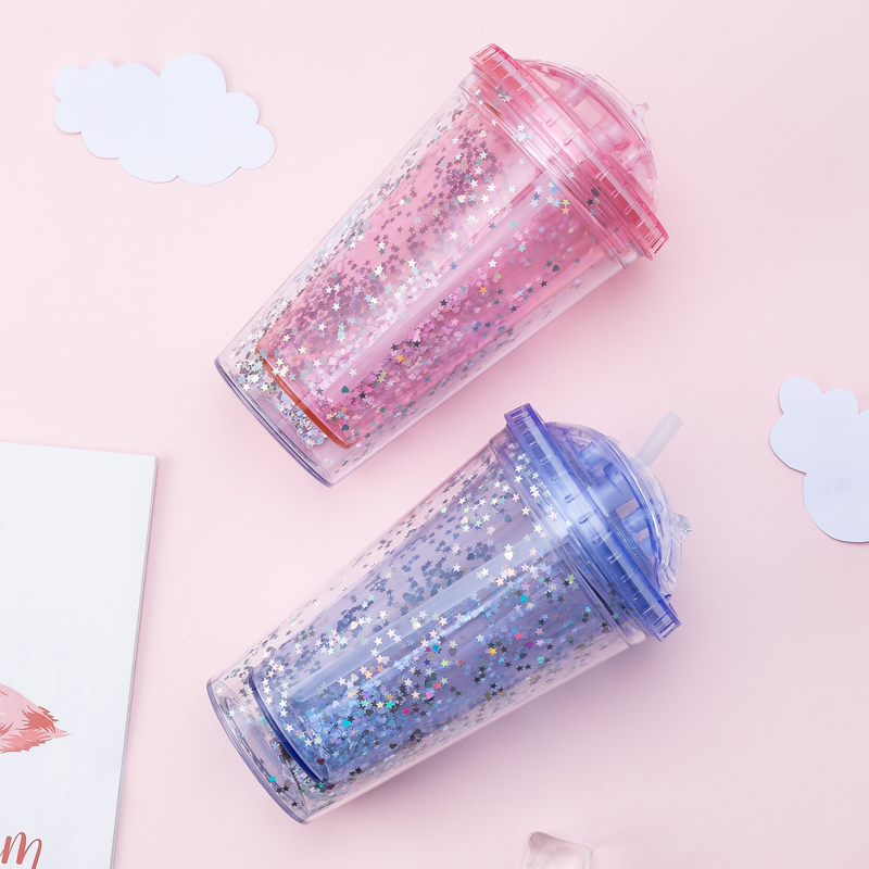 Glitter Wide Mouth Tumbler 9097BV-16oz