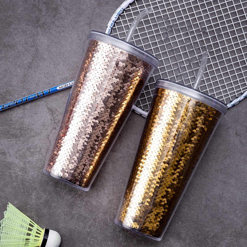 Sequin Straw Tumbler 9098H-20oz