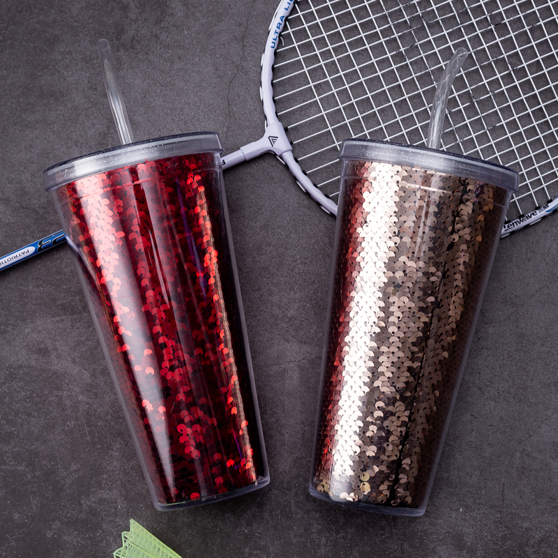 Sequin Straw Tumbler 9098H-20oz