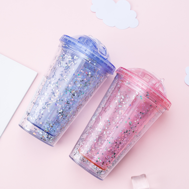Glitter Wide Mouth Tumbler 9097BV-16oz