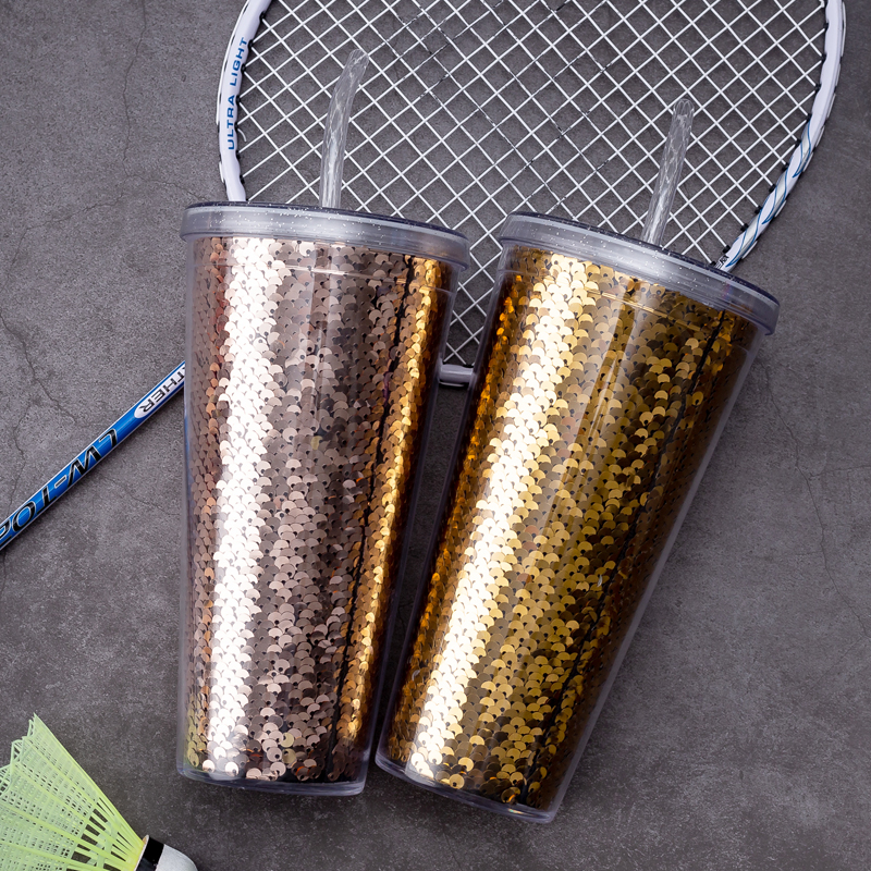 Sequin Straw Tumbler 9098H-20oz