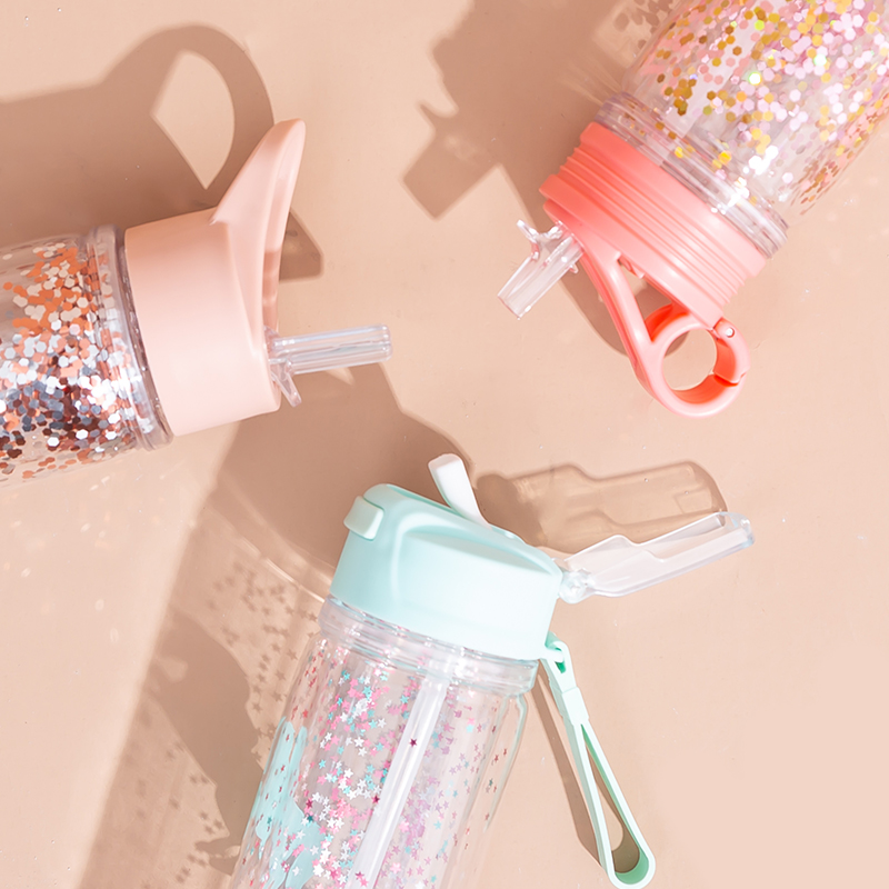 Colorful Double Wall Plastic Water Bottle DF1113 570ml