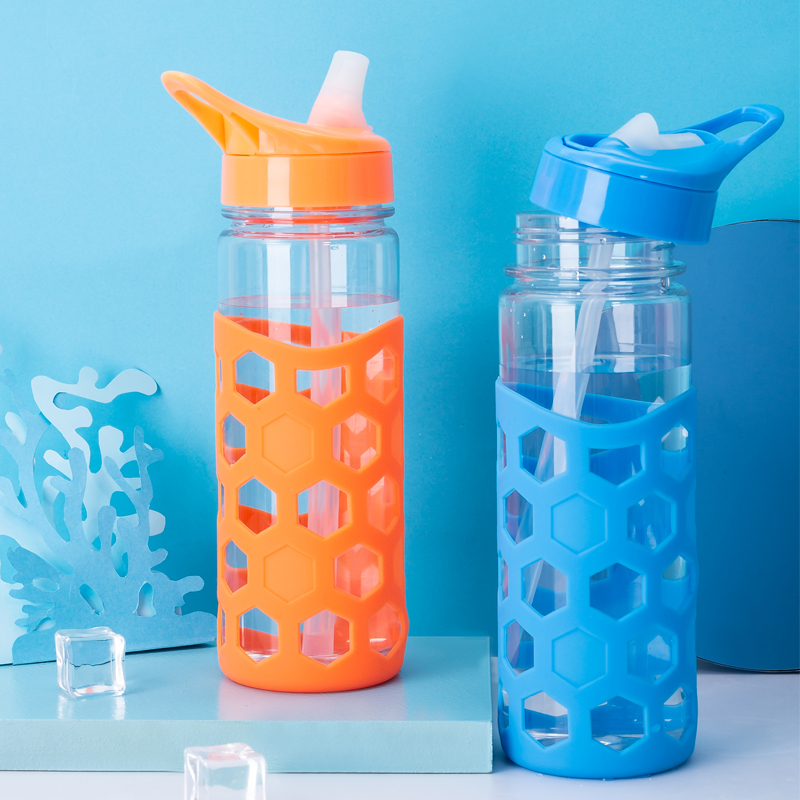 Silicone Sleeve Plastic Water Bottle 1597A