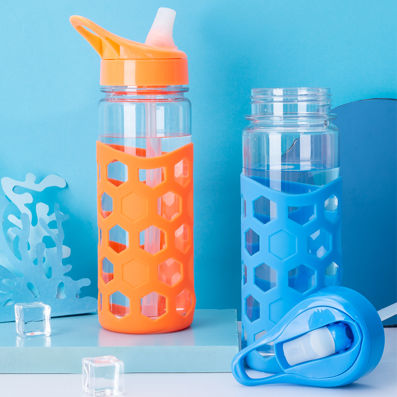 Silicone Sleeve Plastic Water Bottle 1597A