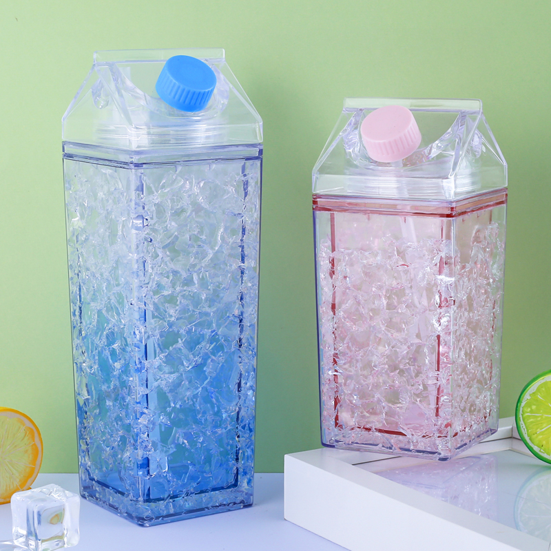 Milk Carton Style Water Bottle 8987 400ml 567ml
