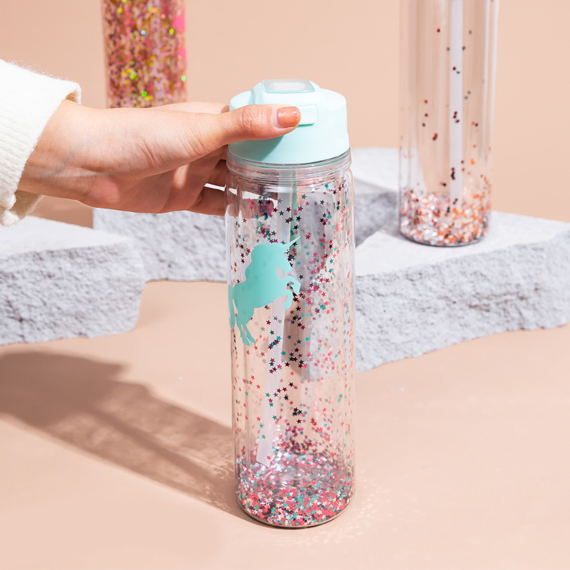 Colorful Double Wall Plastic Water Bottle DF1113 570ml