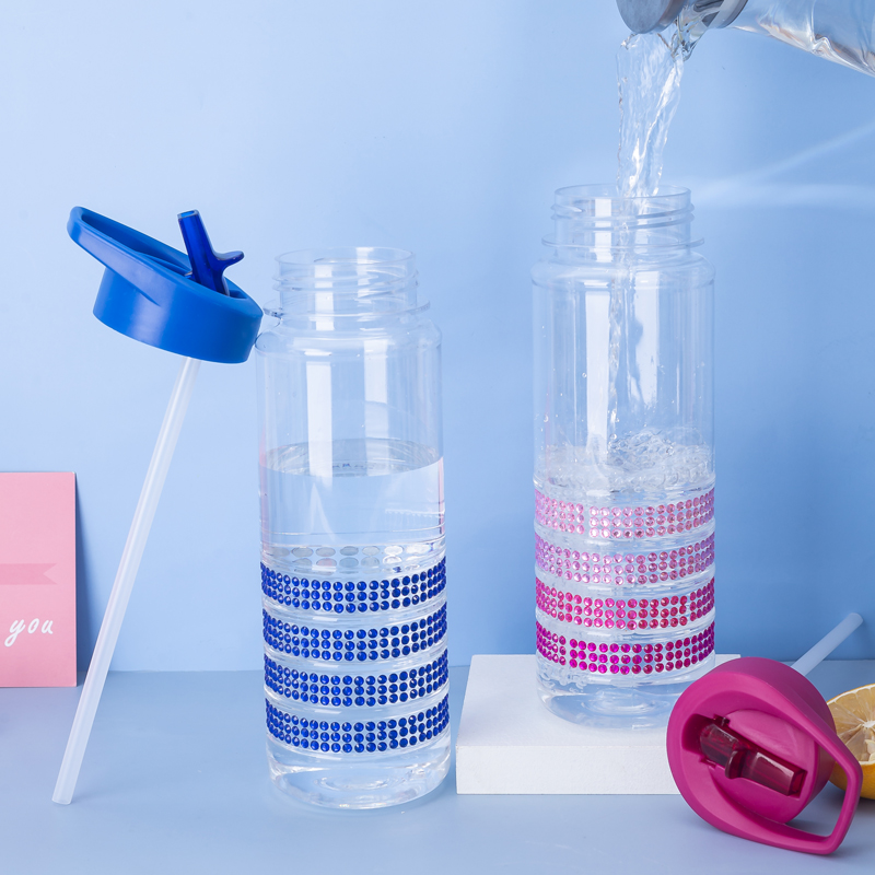 Diamond Stripe Four-Ribbed Water Bottle 9074