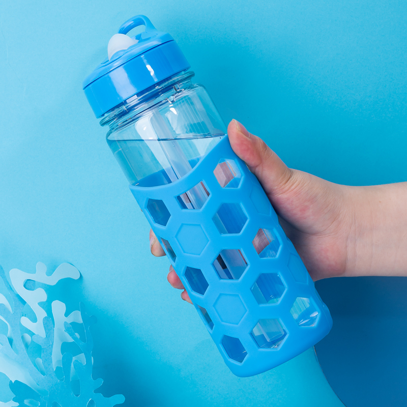 Silicone Sleeve Plastic Water Bottle 1597A