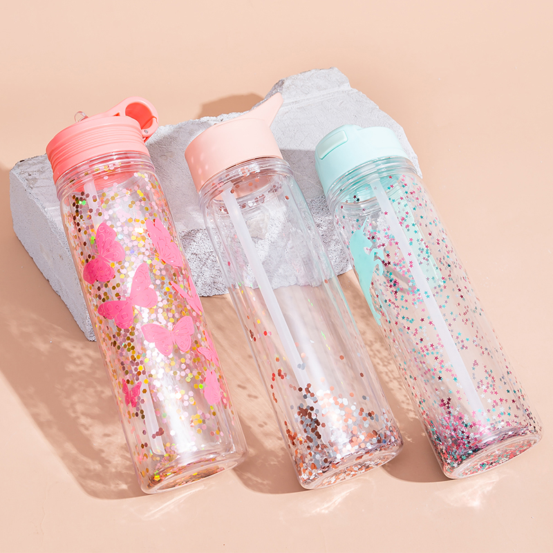 Colorful Double Wall Plastic Water Bottle DF1113 570ml
