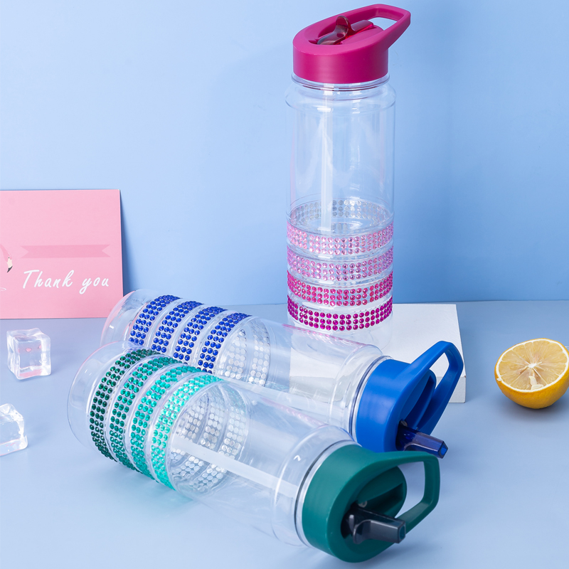 Diamond Stripe Four-Ribbed Water Bottle 9074