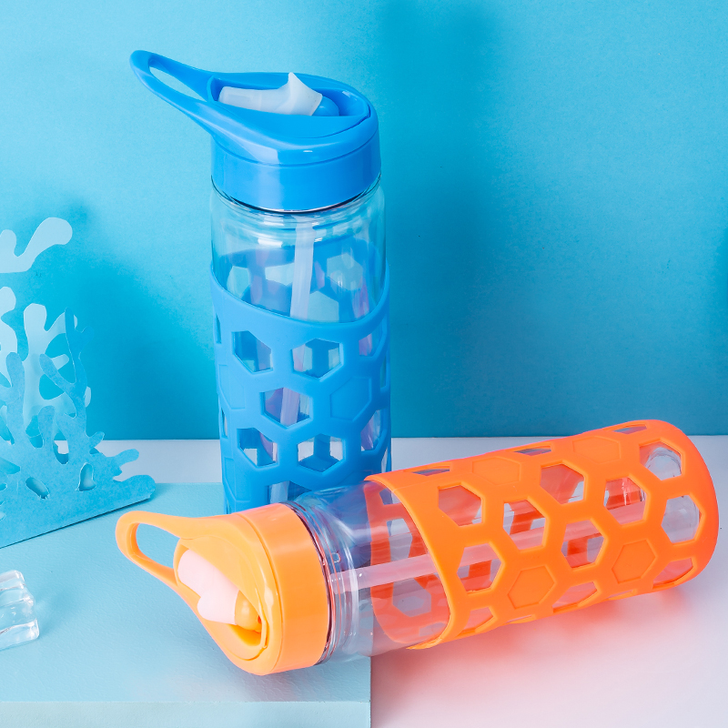 Silicone Sleeve Plastic Water Bottle 1597A
