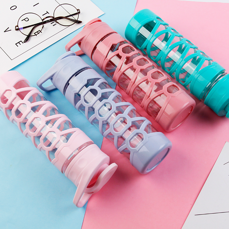 Flip Lid Shell Plastic Water Bottle 1660B 580ml