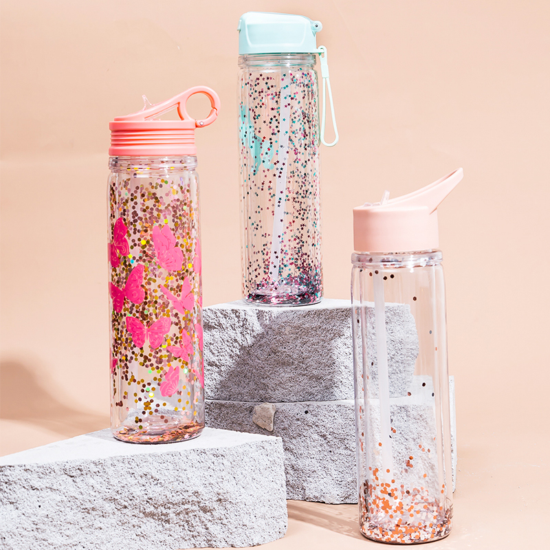 Colorful Double Wall Plastic Water Bottle DF1113 570ml
