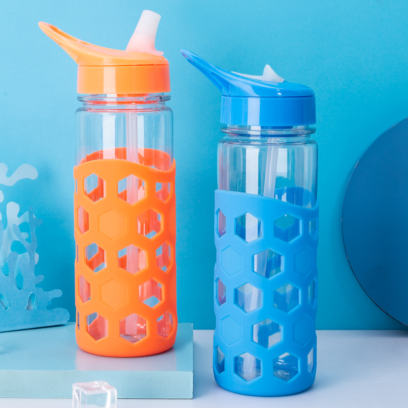 Silicone Sleeve Plastic Water Bottle 1597A