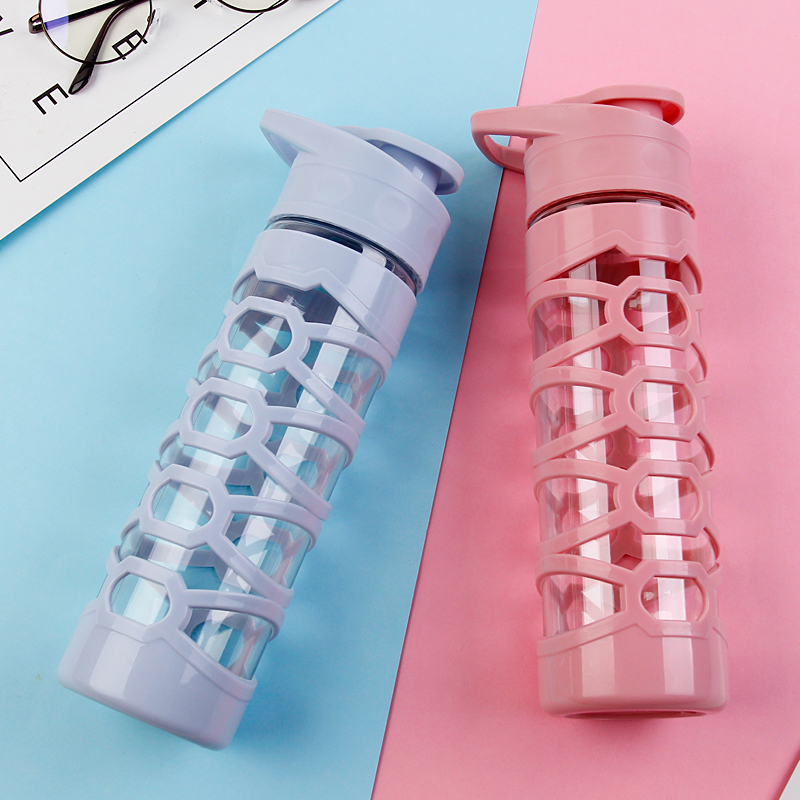 Flip Lid Shell Plastic Water Bottle 1660B 580ml