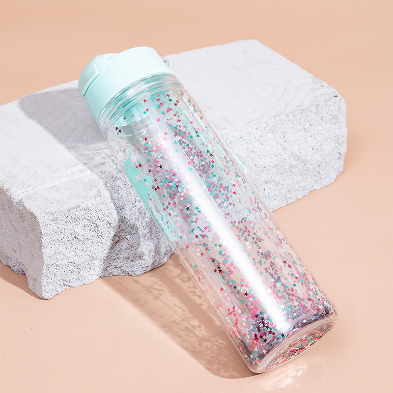 Colorful Double Wall Plastic Water Bottle DF1113 570ml