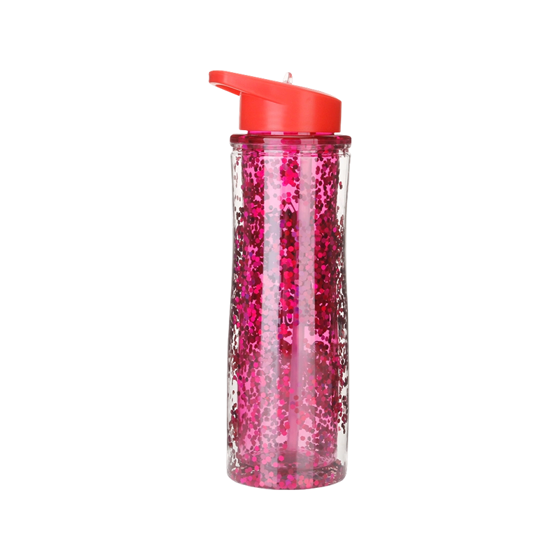 Four-Ribbed Lid Plastic Water Bottle S1177