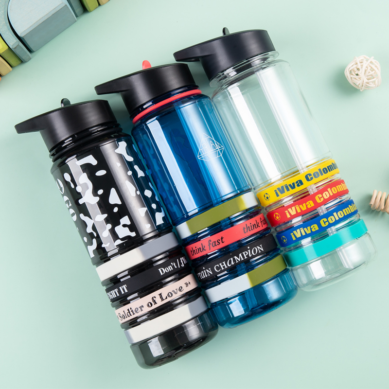 Four-Ribbed Water Bottle With Silicone Ring 9074L 700ml