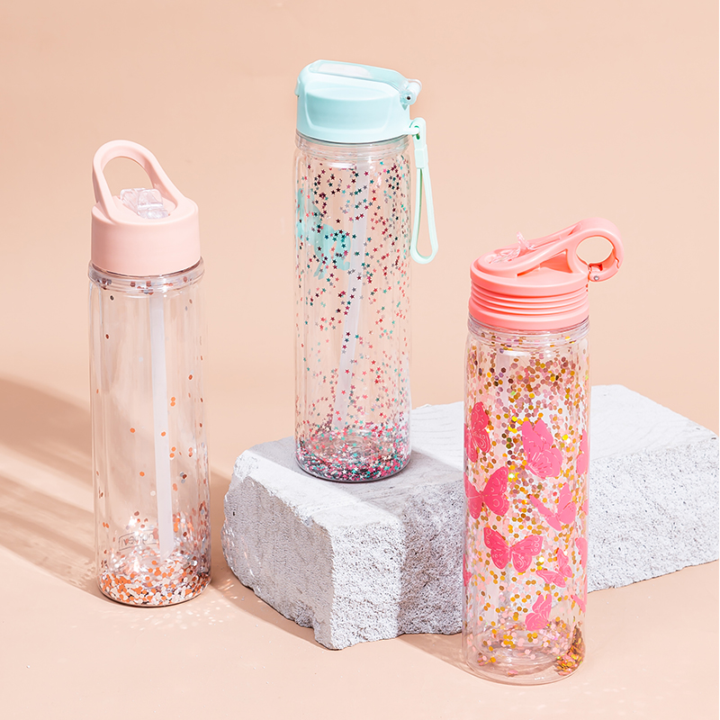 Colorful Double Wall Plastic Water Bottle DF1113 570ml