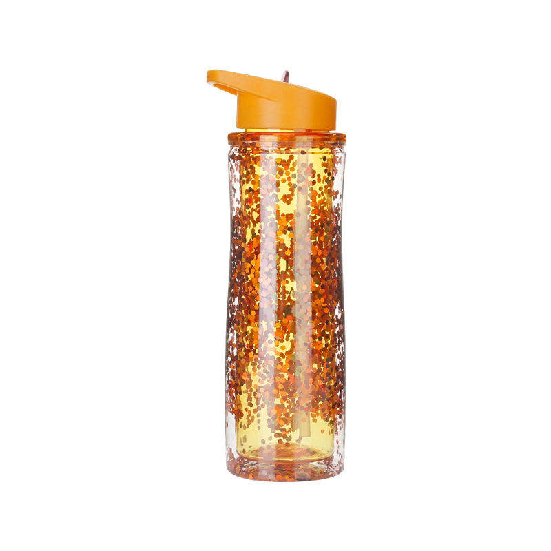 Four-Ribbed Lid Plastic Water Bottle S1177