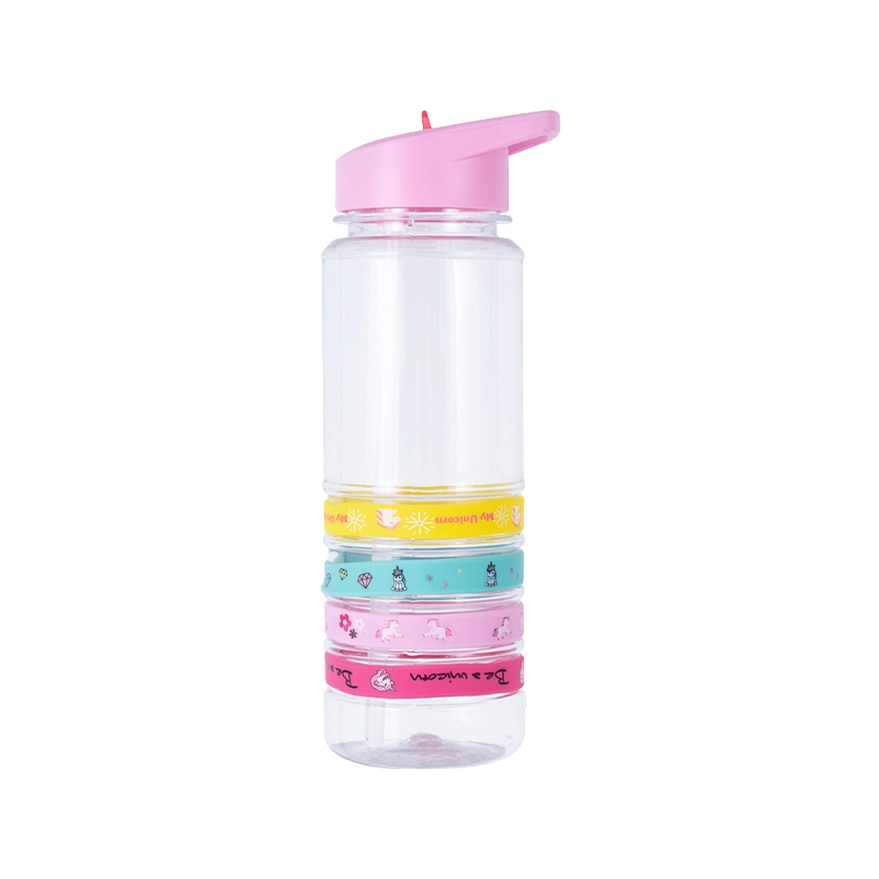 Four-Ribbed Water Bottle With Silicone Ring 9074L 700ml