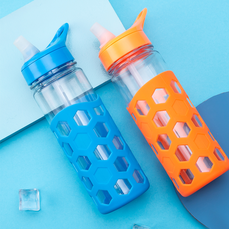 Silicone Sleeve Plastic Water Bottle 1597A