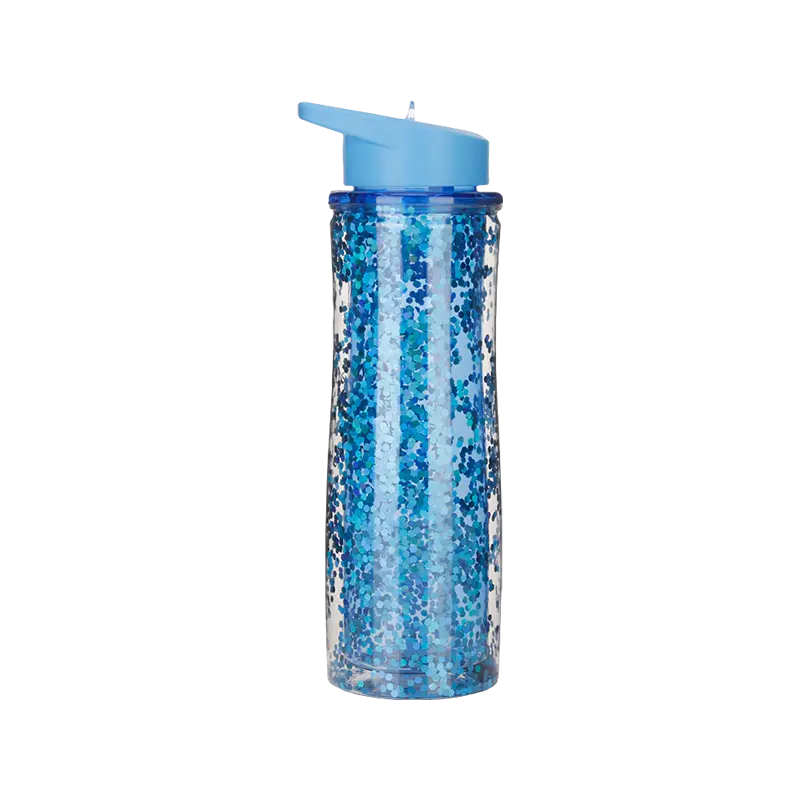 Four-Ribbed Lid Plastic Water Bottle S1177