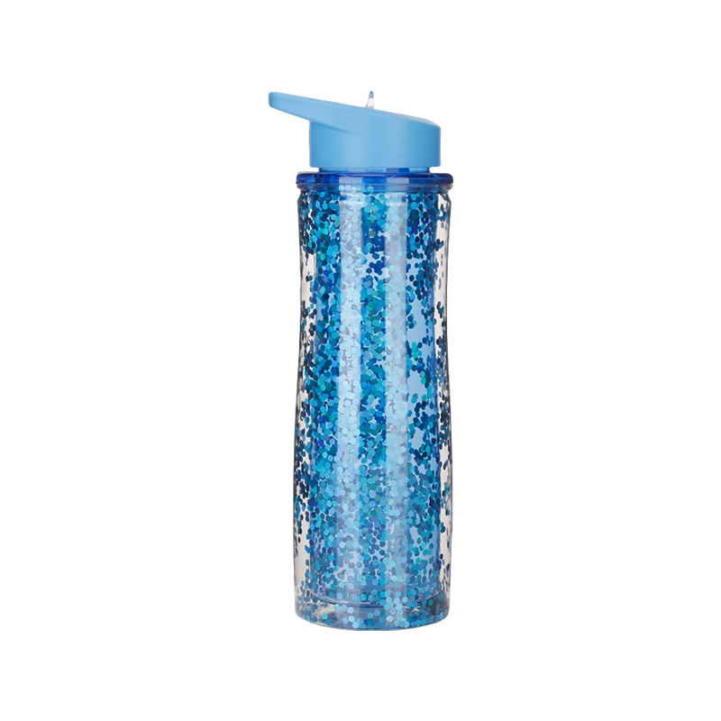 Four-Ribbed Lid Plastic Water Bottle S1177